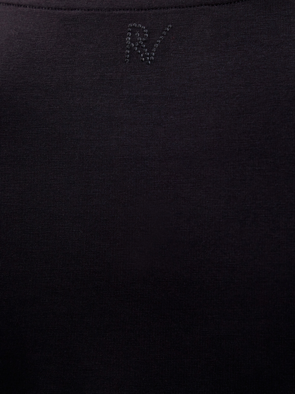 Топ из эластичного хлопка с мерцающим логотипом в тон RE VERA, цвет черный, размер XS;M;L;XL;2XL;3XL;S - фото 5