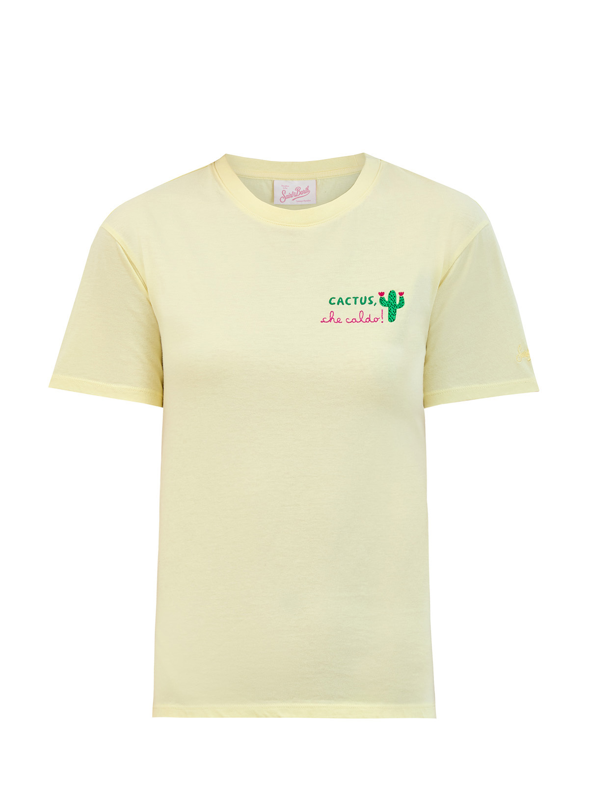 

Футболка Emilie из органического хлопкового джерси с вышивкой, Желтый, Футболка Emilie из органического хлопкового джерси с вышивкой