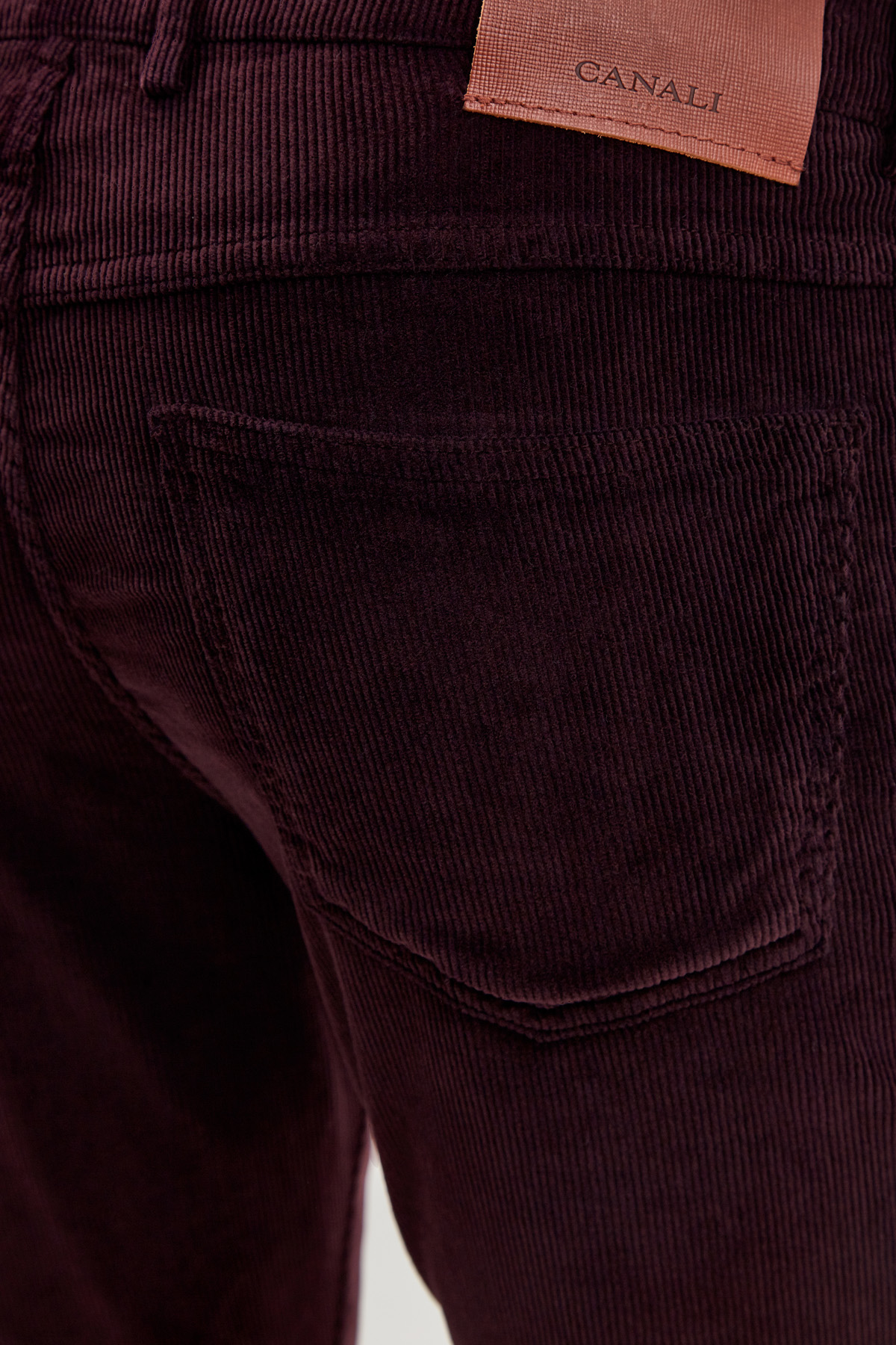 Вельветовые джинсы из хлопка цвета бургунди CANALI, размер 48;52;54;46;50 - фото 6
