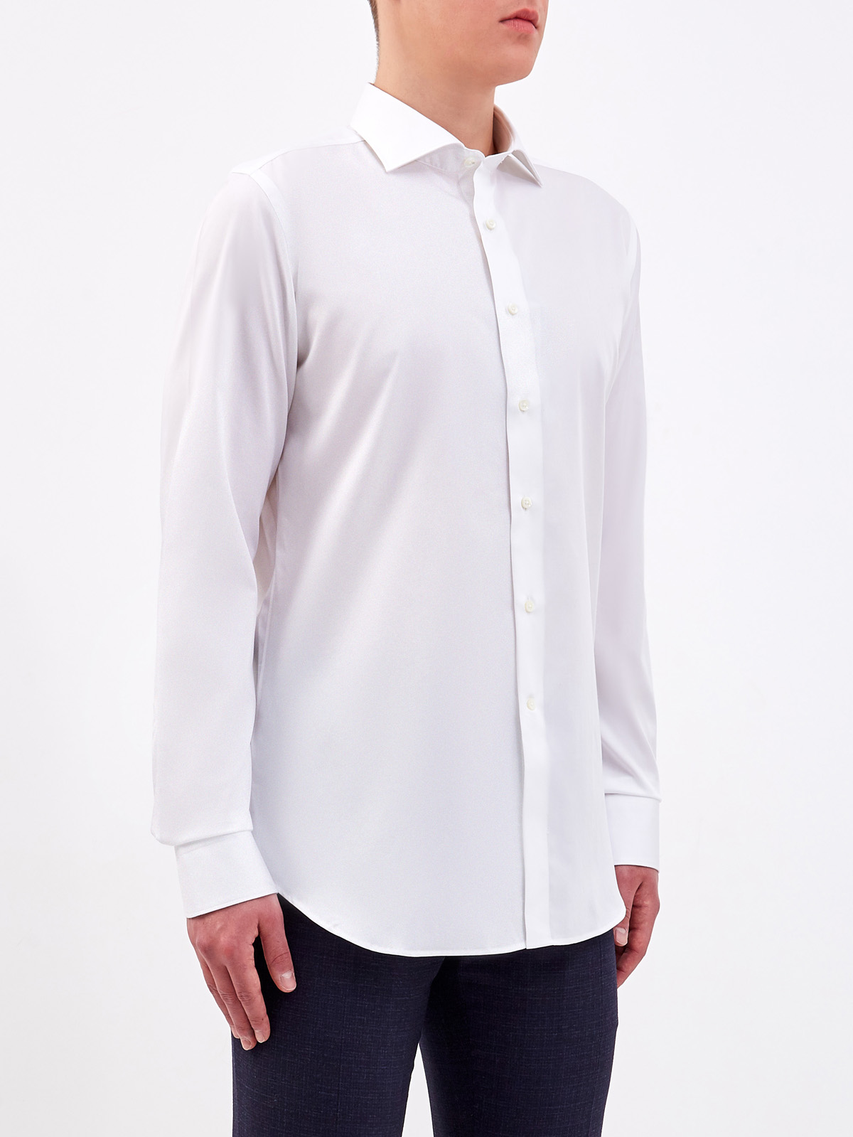 Классическая белая сорочка из гладкого хлопка Impeccabile CANALI, цвет белый, размер 52;52;56;58;60;62 - фото 3