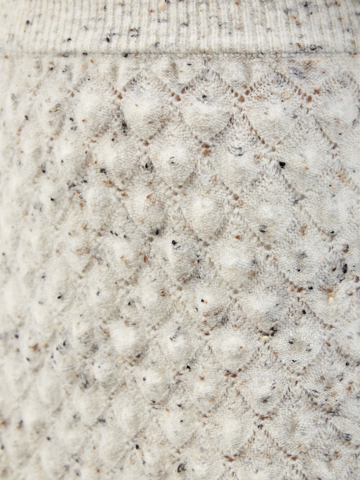Юбка-миди из шерсти с фактурным узором и эластичным поясом Vika 2.0, цвет бежевый, размер 42 - фото 5