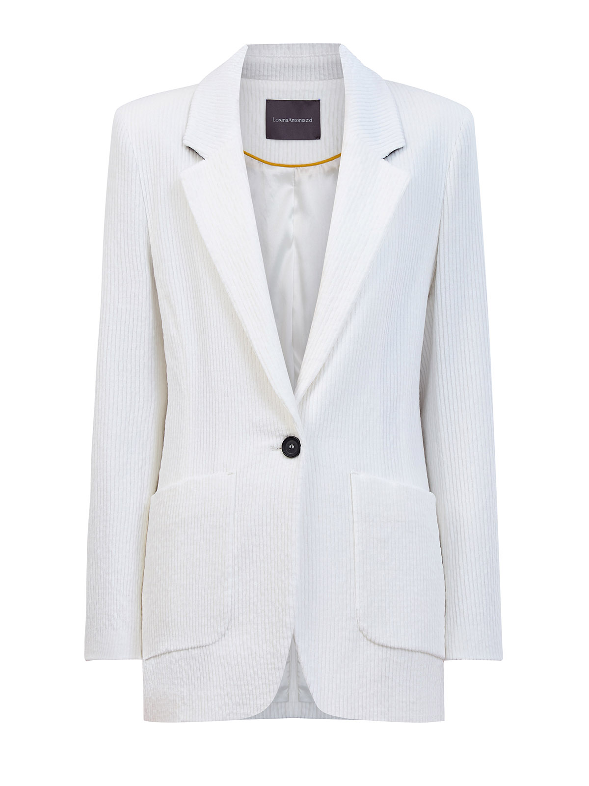 Однобортный жакет из хлопкового вельвета и модала 101610₽