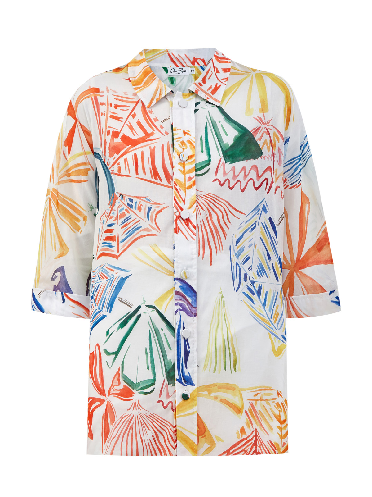 Свободная блуза Remy из дышащего хлопка с принтом CHARO RUIZ IBIZA, цвет белый, размер M;L;S