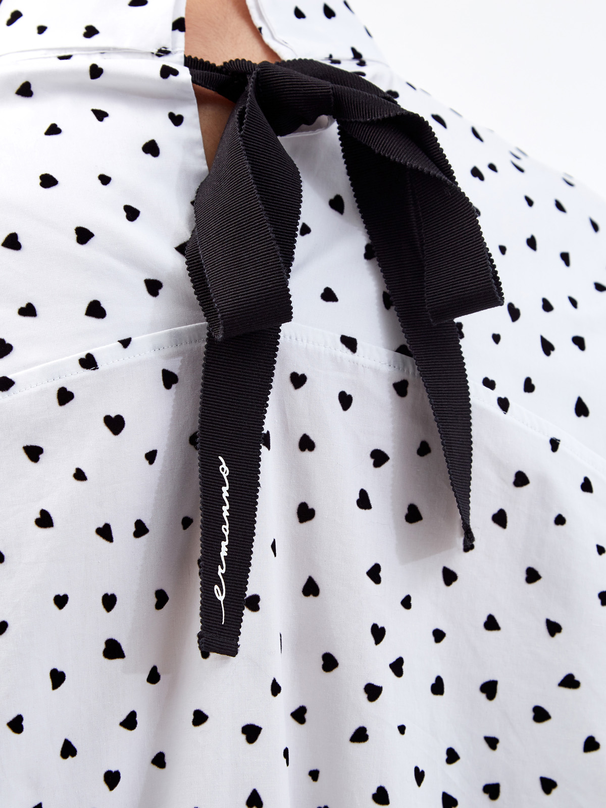 Хлопковая блуза с принтом и лентами на вороте ERMANNO ERMANNO SCERVINO, цвет мульти, размер 42;44;40 - фото 5