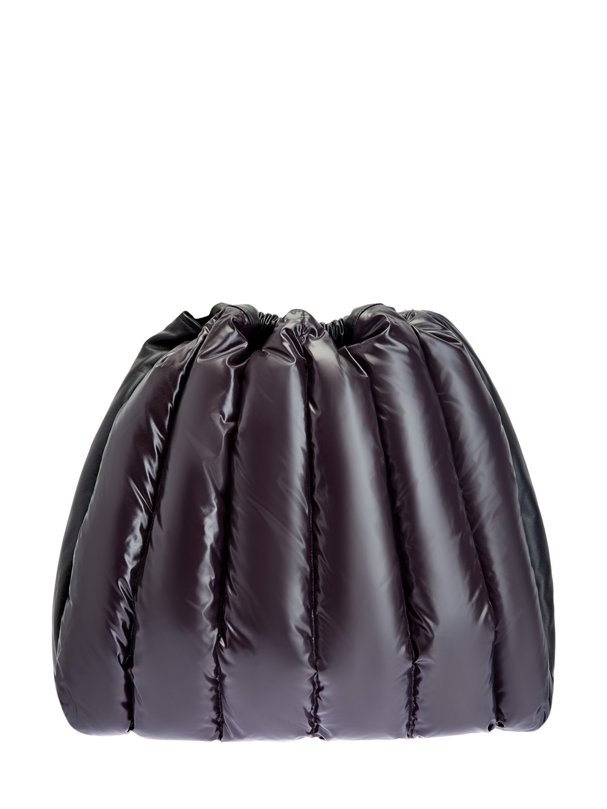 Стеганый рюкзак Seashell из глянцевого нейлона и кожи MONCLER, цвет черный, размер M - фото 1