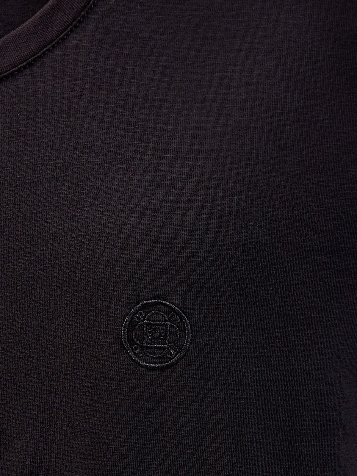 Однотонный лонгслив из эластичного джерси с логотипом CUDGI, цвет черный, размер 48;50;52;54;56 - фото 5