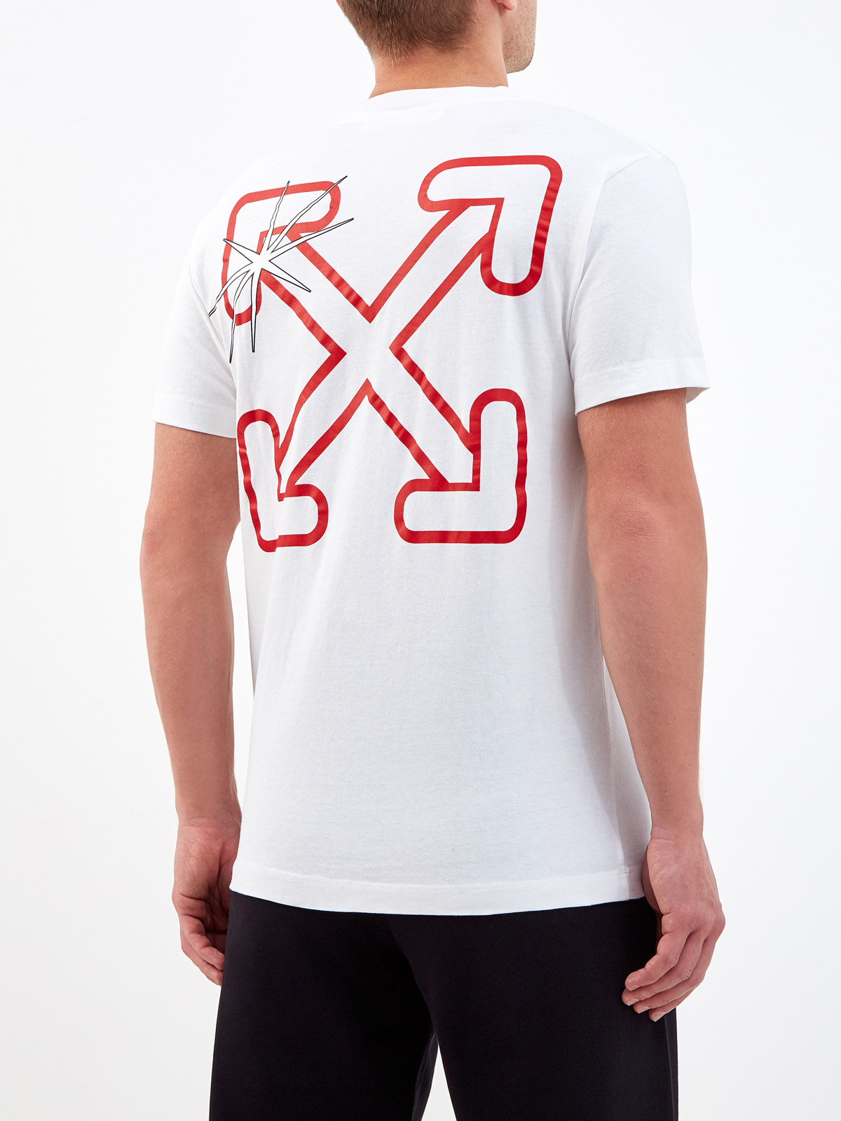 Белая футболка из джерси с макро-принтом Arrows OFF-WHITE, цвет белый, размер M;L;2XL - фото 4