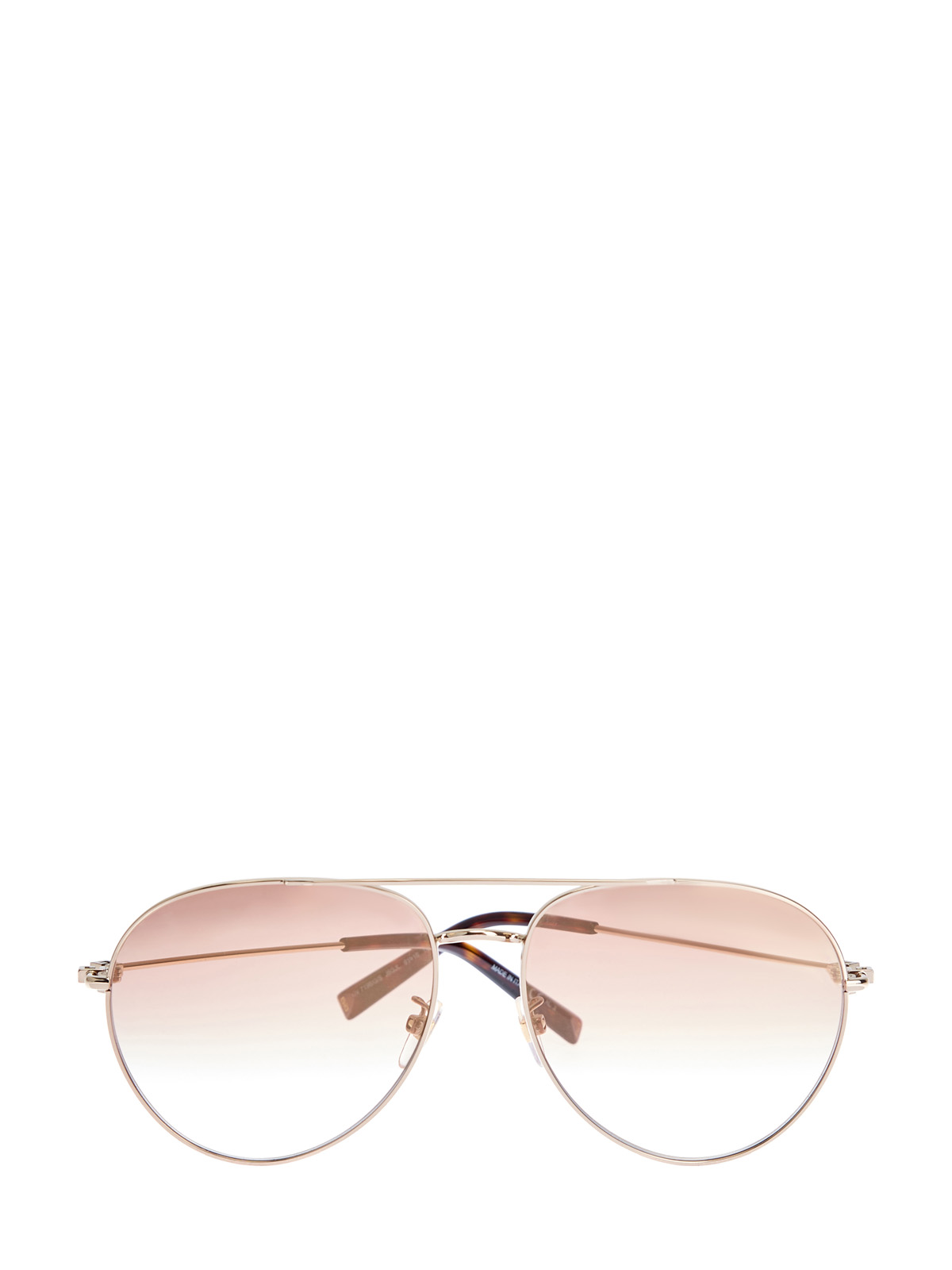 Очки-авиаторы с двойным мостом из золотистого металла GIVENCHY (sunglasses), цвет бежевый, размер 36.5;37;38;38.5;39;39.5;40 - фото 1