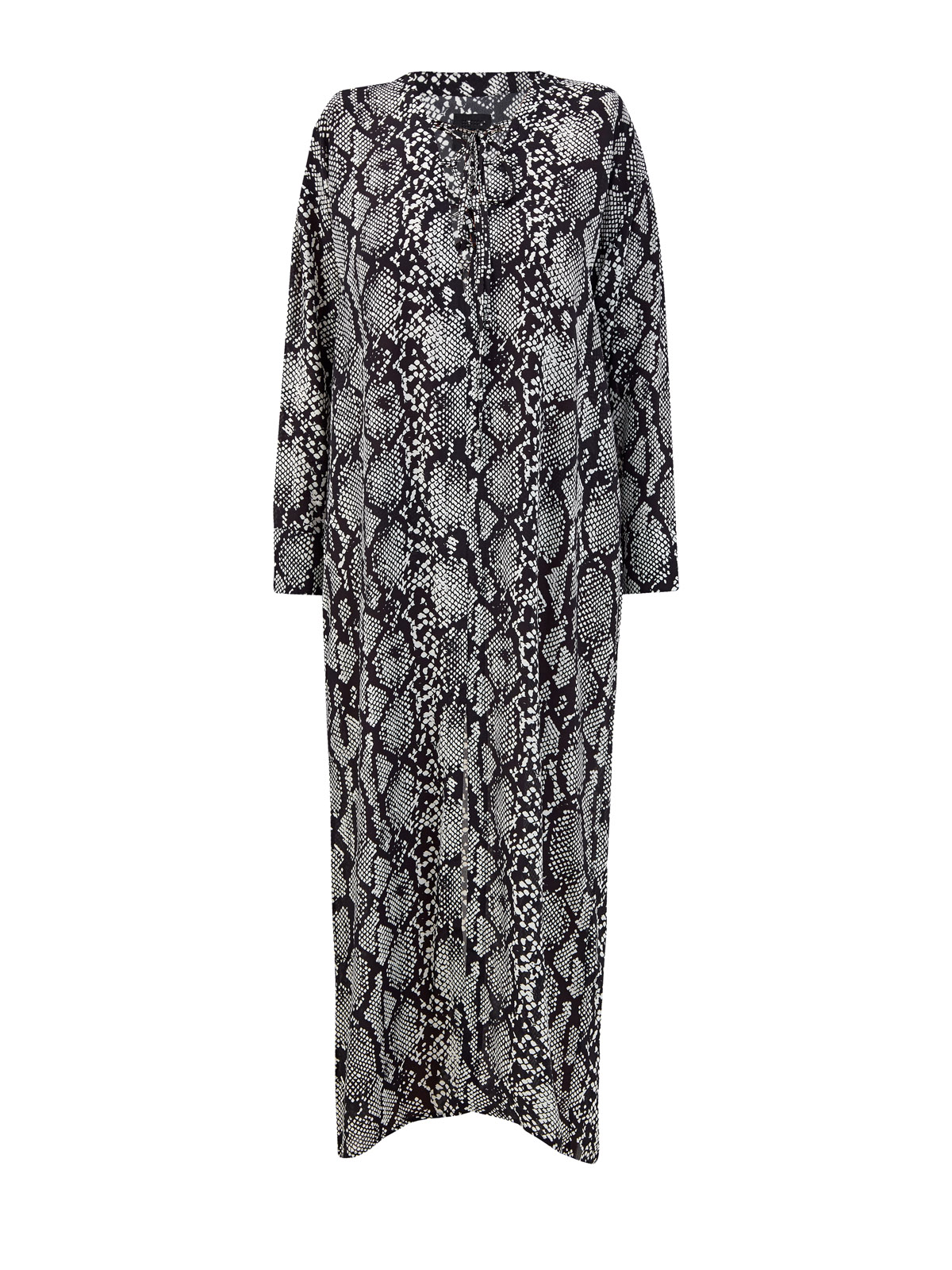 Платье из легкого жоржета с глубоким вырезом и переплетением FISICO, цвет серый, размер M;L;S - фото 1