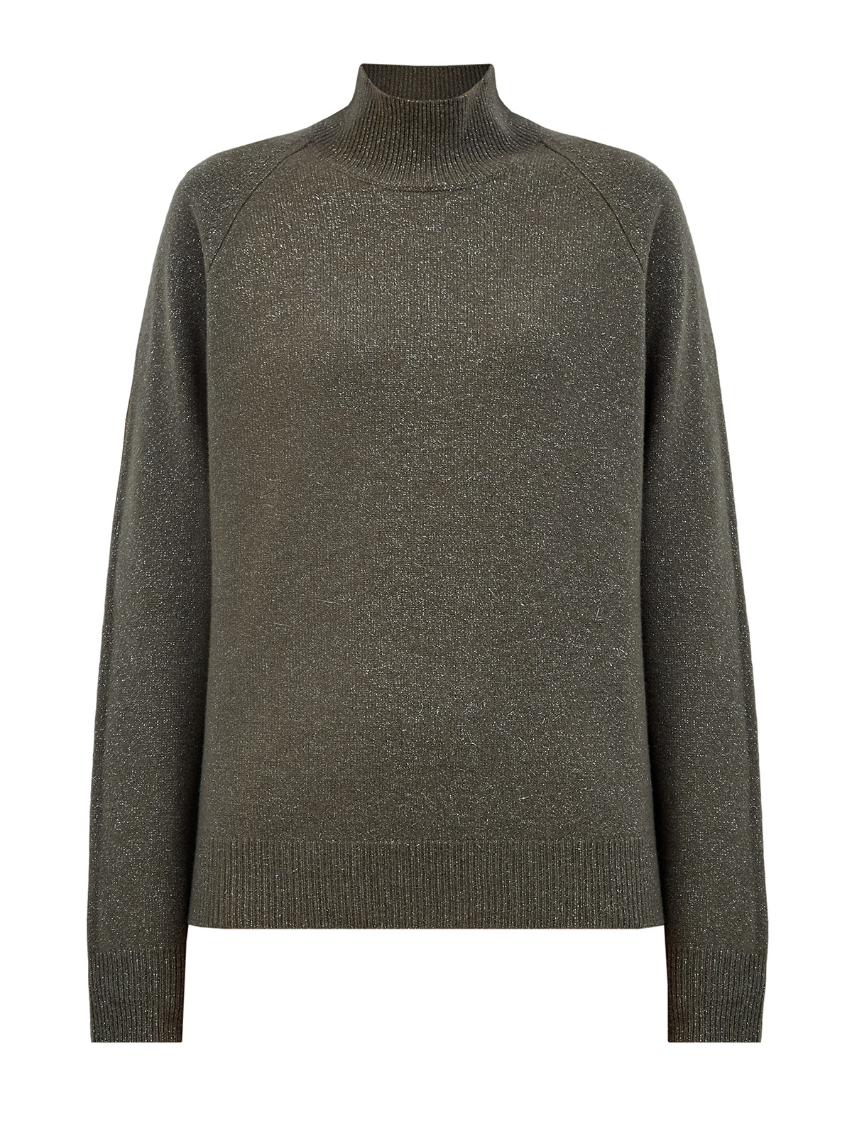 

Свитер из мягкой шерсти и кашемира с серебристой нитью ламе, Зеленый, Свитер из мягкой шерсти и кашемира с серебристой нитью ламе