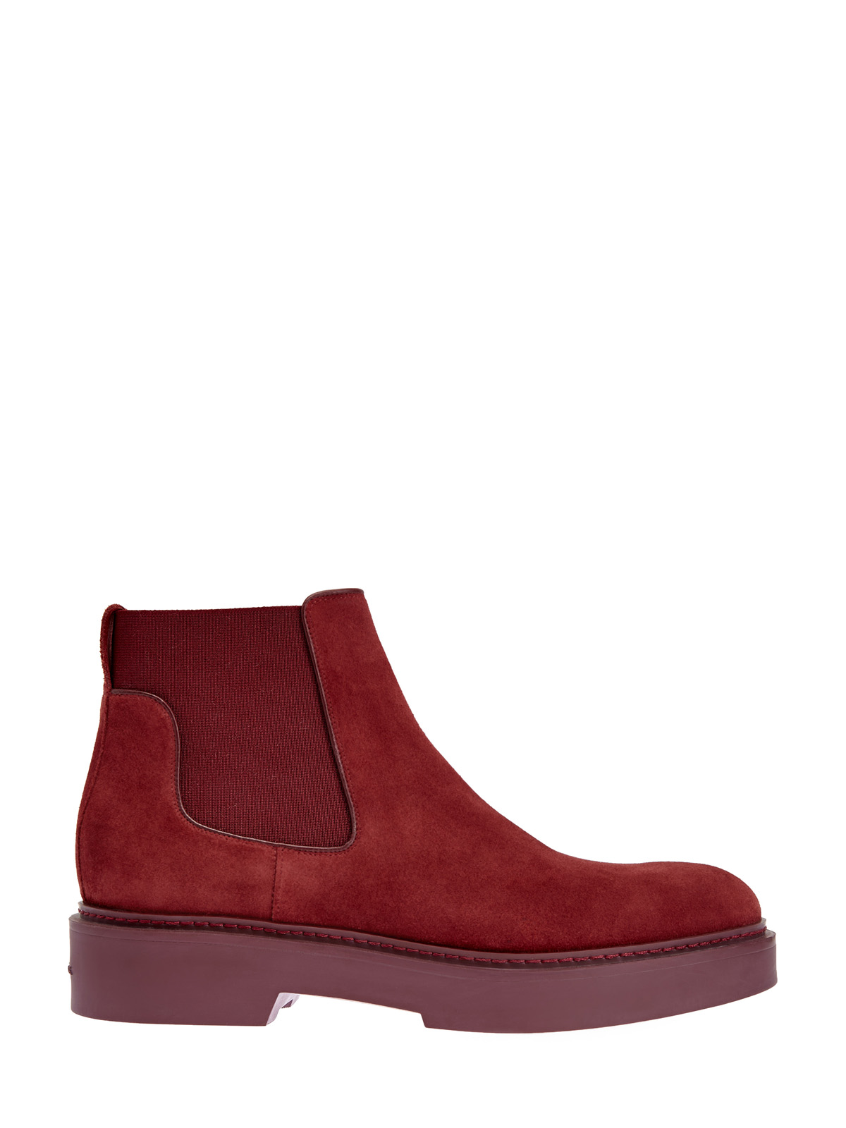Замшевые ботинки-челси на массивной подошве SANTONI, цвет красный, размер 39.5;40;39;36.5;37 - фото 1