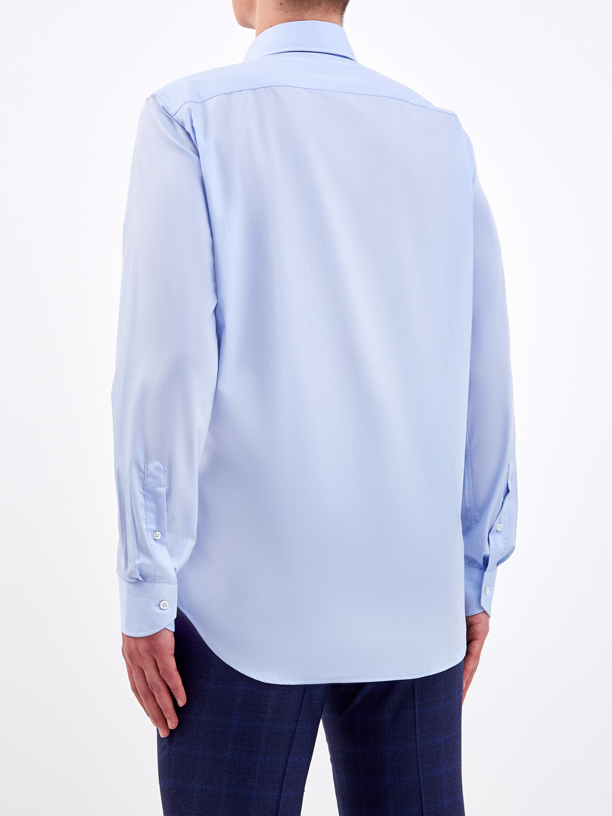 Минималистичная рубашка из хлопка Impeccabile CANALI, цвет голубой, размер 52;52;58;60;62 - фото 4