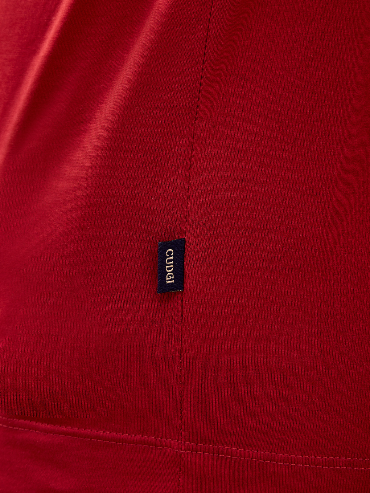 Однотонная футболка из хлопкового джерси CUDGI, цвет красный, размер 50;52;54;56;48 - фото 5