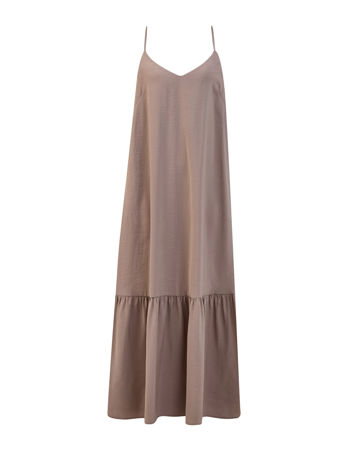 Свободное платье из модала Habotai с цепочками Punto Luce PESERICO, цвет коричневый, размер 44