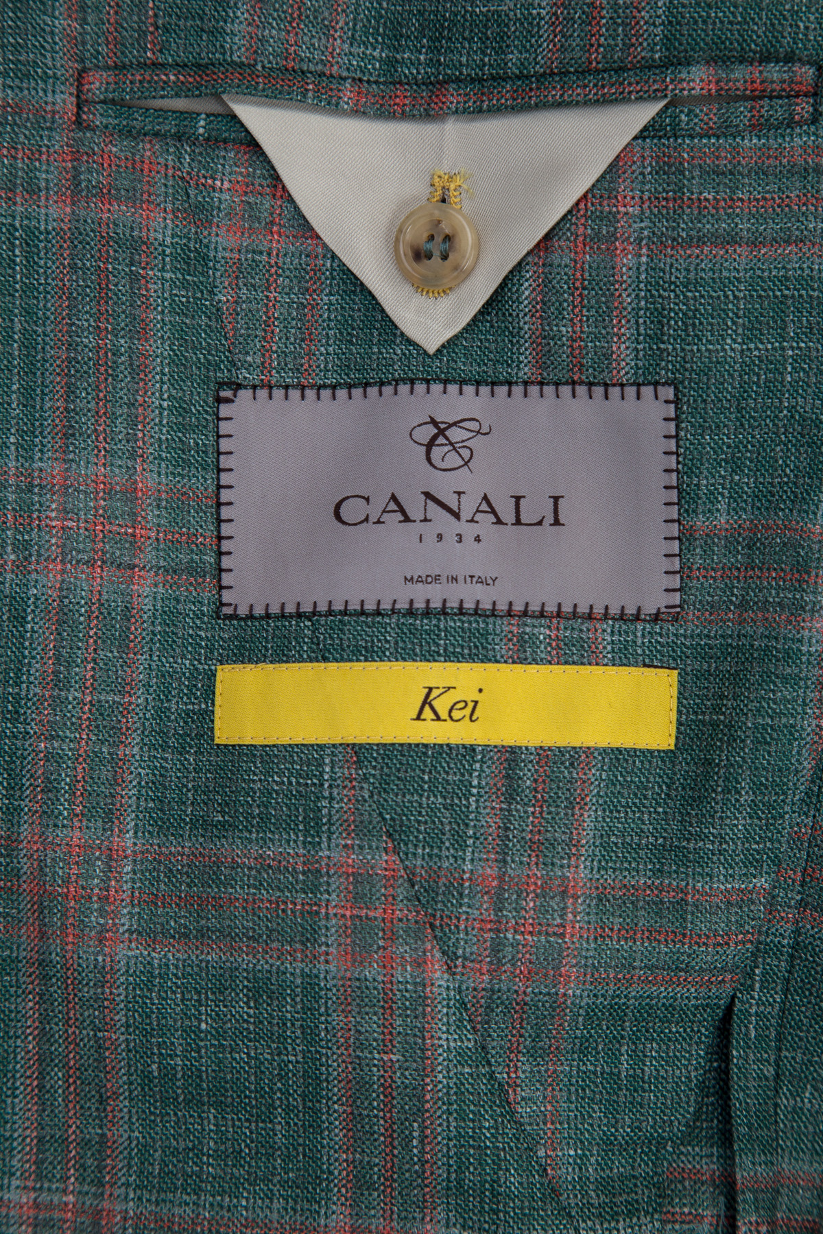Пиджак в стиле casual из шерсти и льна CANALI, цвет зеленый, размер 48;50;52 - фото 7