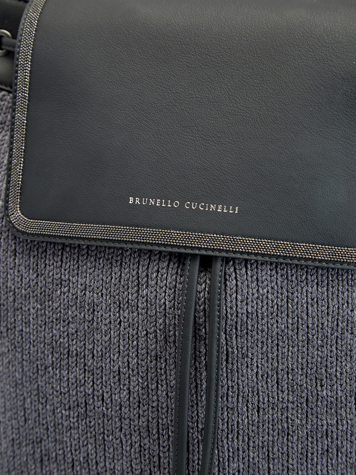 Рюкзак из шерсти и телячьей кожи Mat с декором Мониль BRUNELLO CUCINELLI, цвет черный, размер 48;50;52;54;56;58 - фото 5