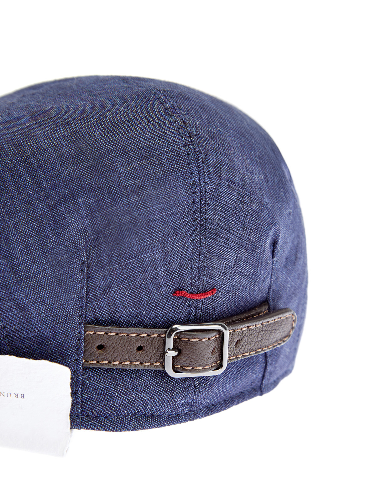 Однотонная кепка-коппола из дышащего льна BRUNELLO CUCINELLI, цвет синий, размер L;XL - фото 4