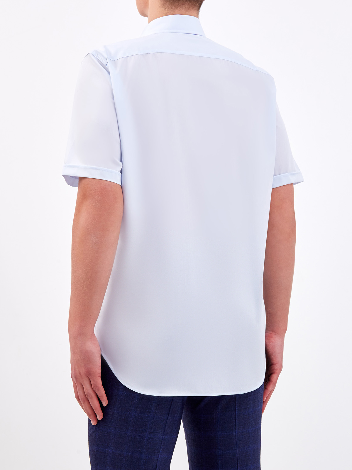 Рубашка из гладкого хлопка Impeccabile с короткими рукавами CANALI, цвет голубой, размер 52;52;54;56;58;60;62 - фото 4