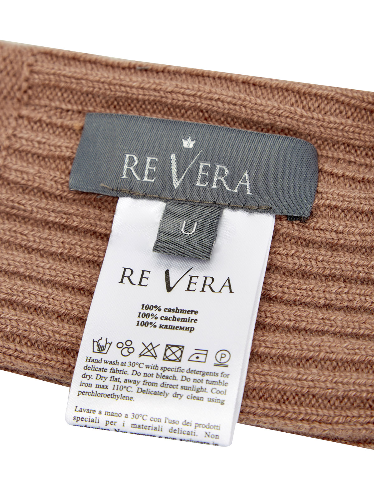 Перчатки из мягкого кашемира с манжетами английской вязки RE VERA, цвет коричневый, размер M;L;XL - фото 3