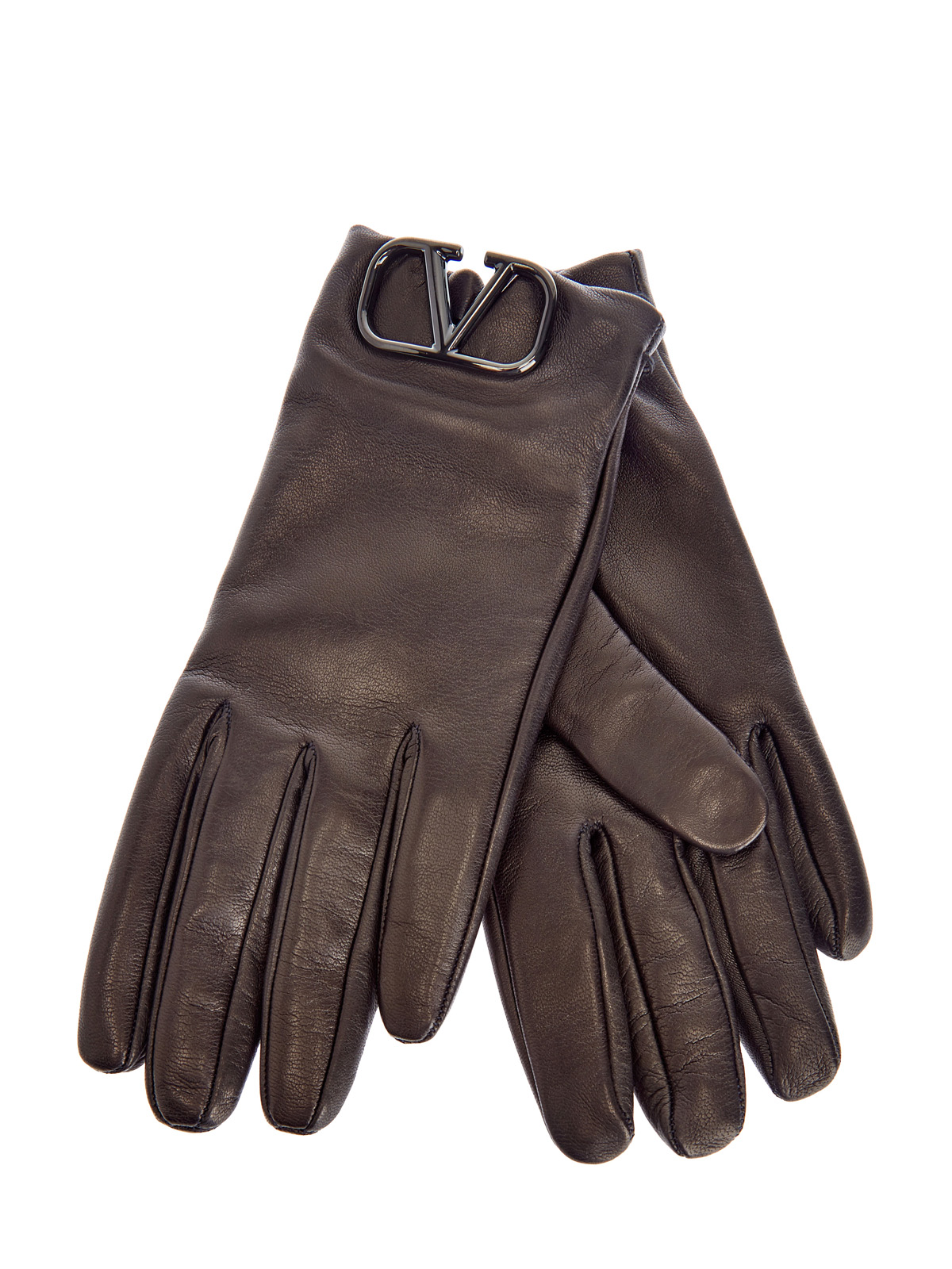 Перчатки из мягкой кожи наппа с эмблемой VLogo VALENTINO GARAVANI, цвет черный, размер XS;S;M;L