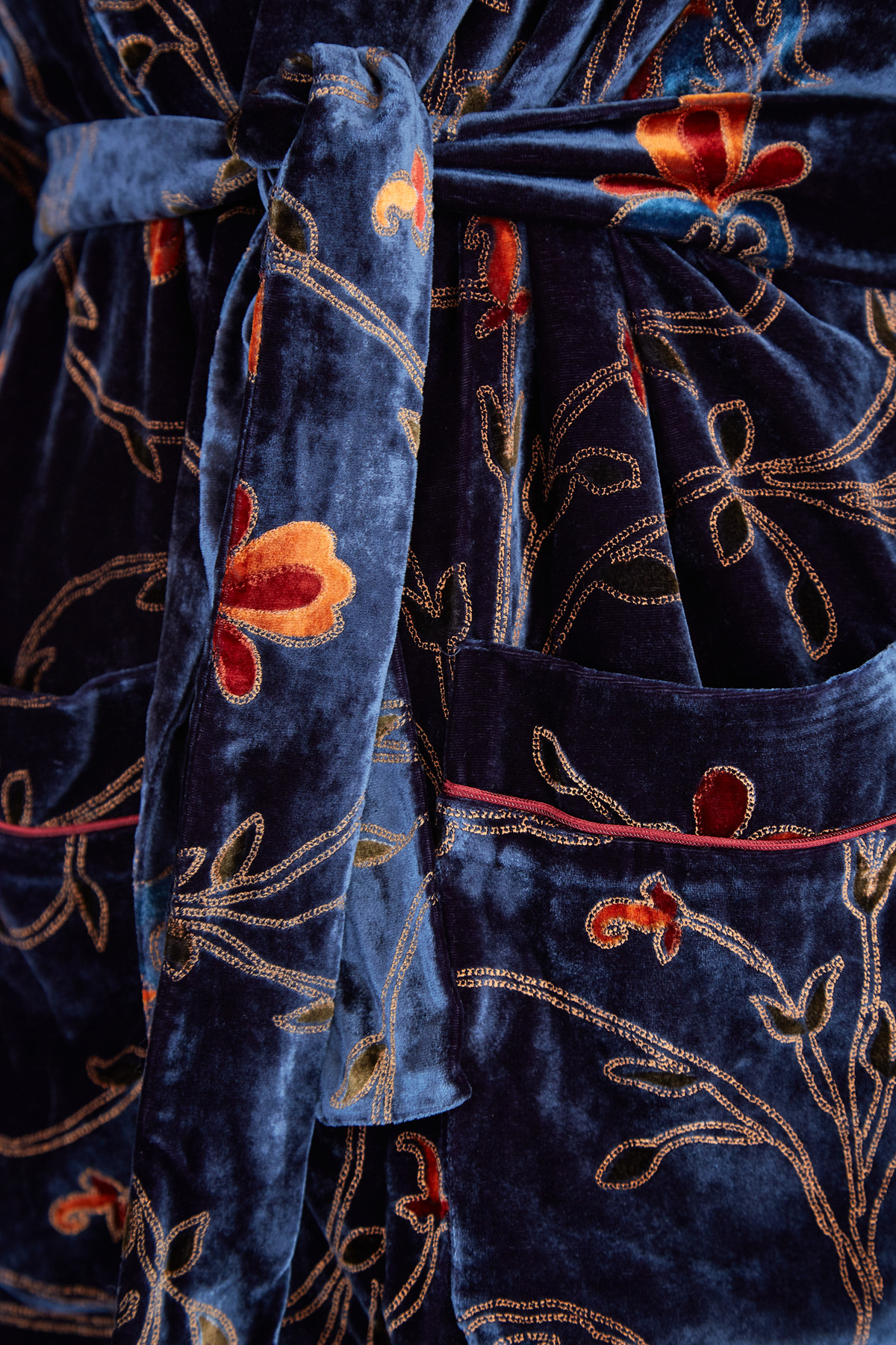 Жакет в пижамном стиле из плотного бархата с цветочным принтом ETRO, размер 42;46 - фото 5