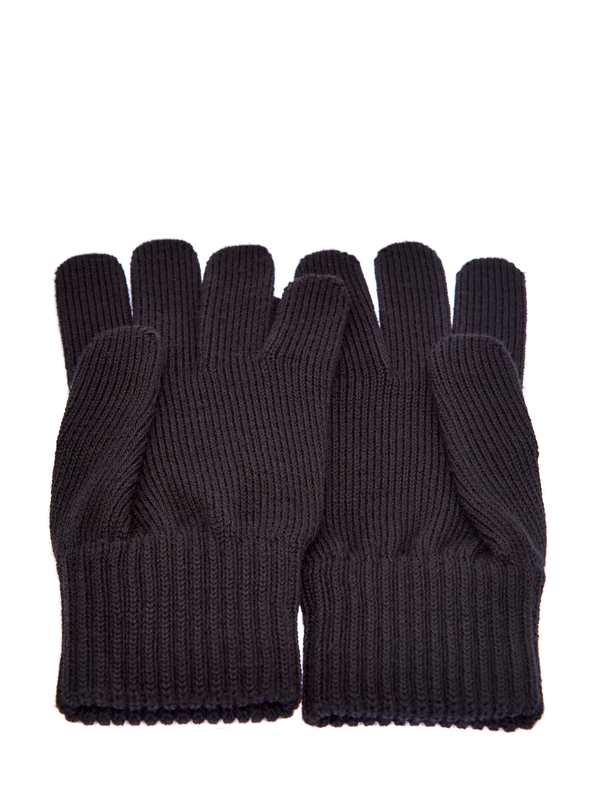 Монохромные перчатки из пряжи эластичной вязки BIKKEMBERGS, цвет черный, размер 5;6;7;8;9 - фото 2
