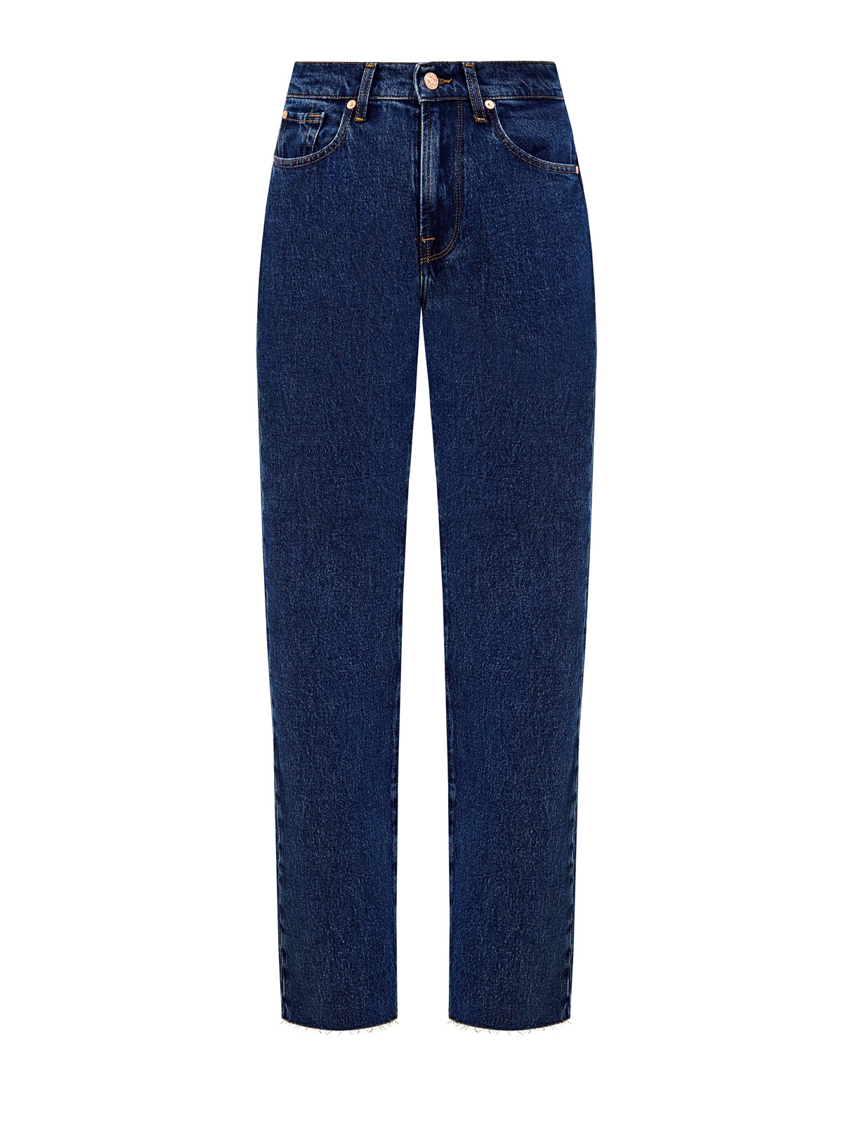 Прямые джинсы Tess в стиле 90-х с необработанным краем 7 FOR ALL MANKIND, цвет синий, размер S;M;M;L;L;XS - фото 1