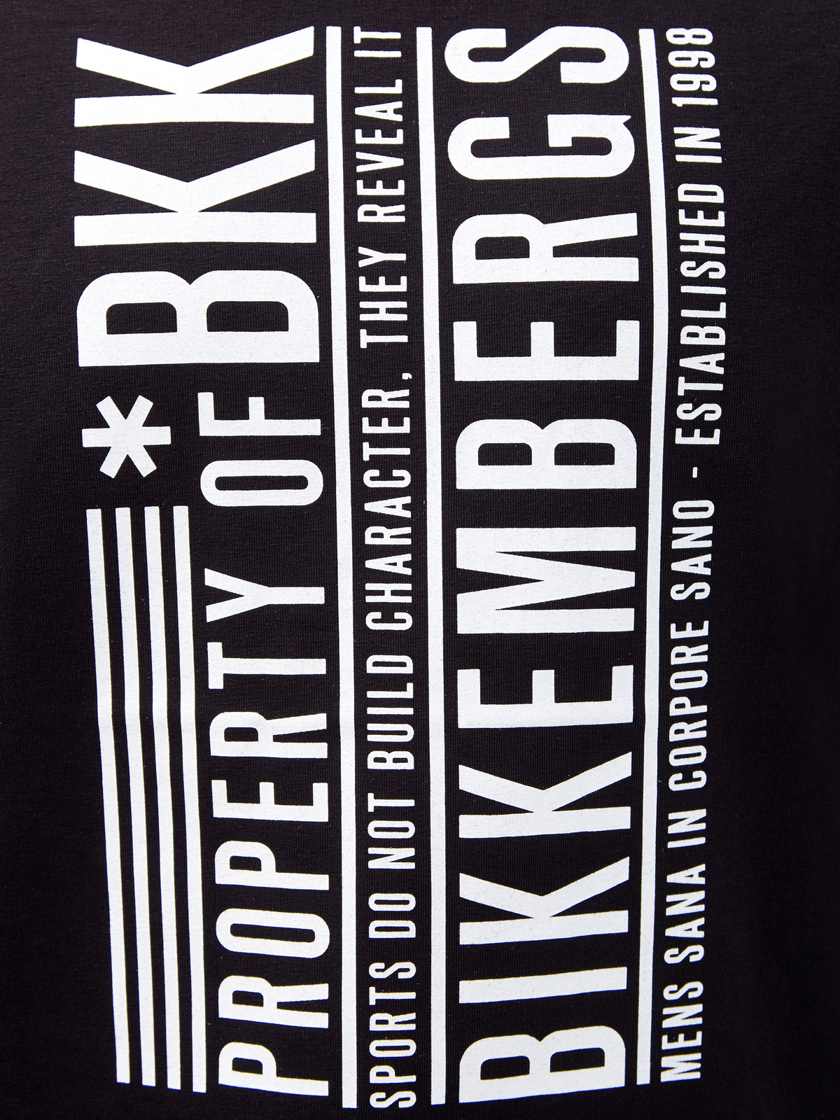 Футболка с вертикальным принтом Property of BKK BIKKEMBERGS, цвет черный, размер L;XL;2XL;3XL - фото 5