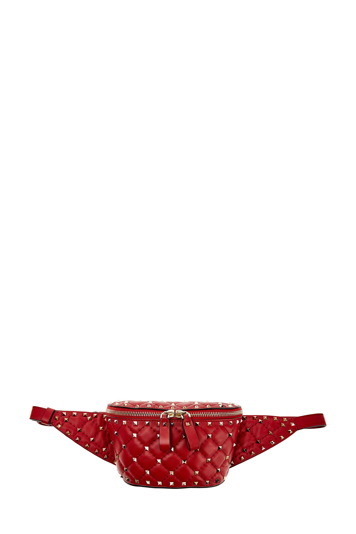 

Стеганая поясная сумка Rockstud Spike из кожи наппа с заклепками, Красный, Стеганая поясная сумка Rockstud Spike из кожи наппа с заклепками