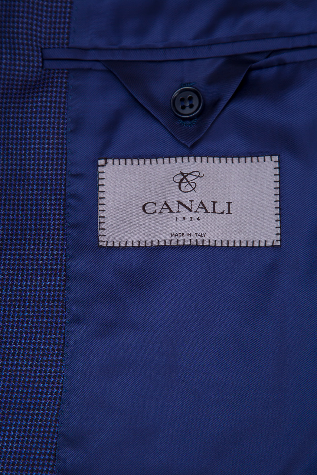 Классический костюм с микро-принтом CANALI, цвет синий, размер 54 - фото 7