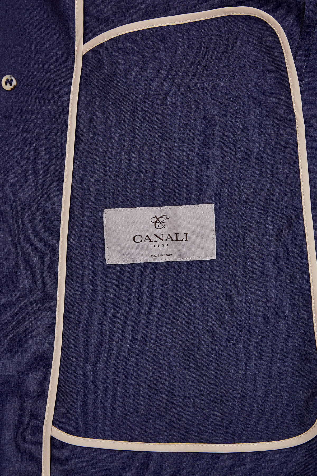 Удлиненная ветровка из шерстяной ткани Impeccabile CANALI, цвет синий, размер 48;50;52;54;56;58 - фото 6