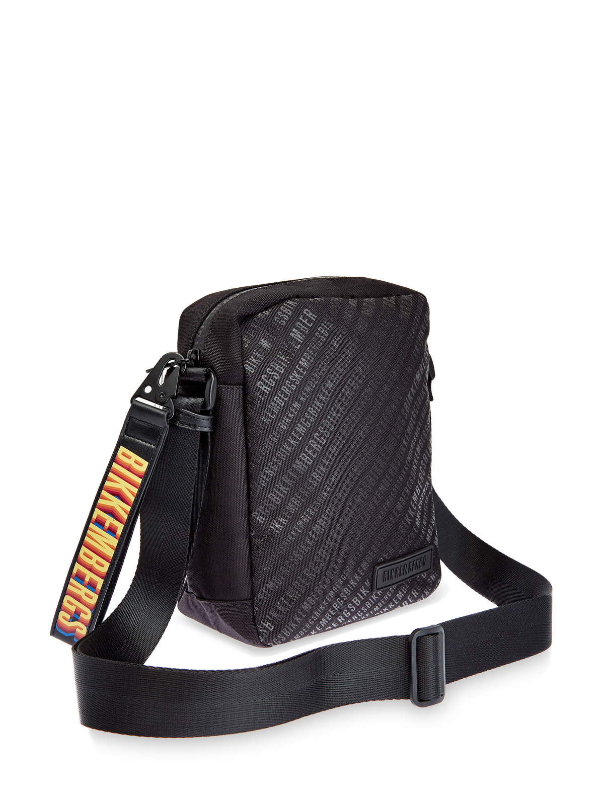 Компактная сумка с принтом и ярким макро-пуллером BIKKEMBERGS, цвет черный, размер 48;50;52;54;56;60 - фото 2