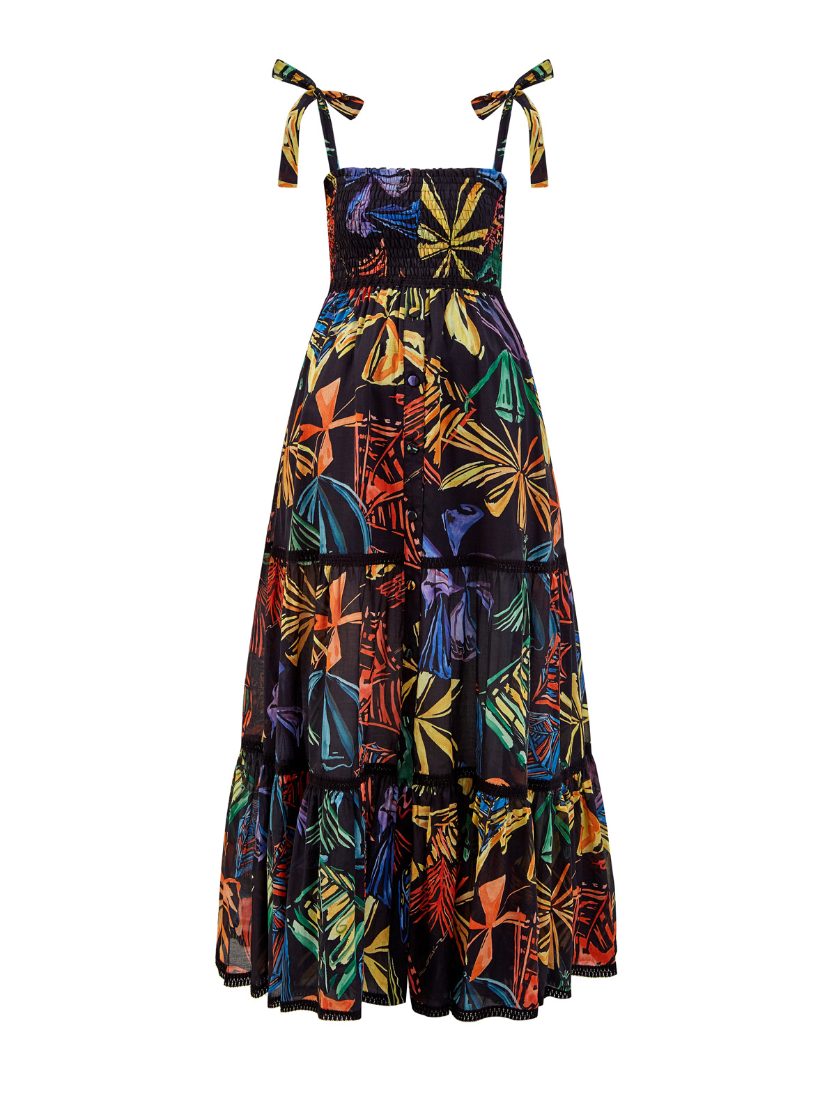 Длинное платье-сарафан Artemisa с принтом Ritmo CHARO RUIZ IBIZA, цвет черный, размер M - фото 1
