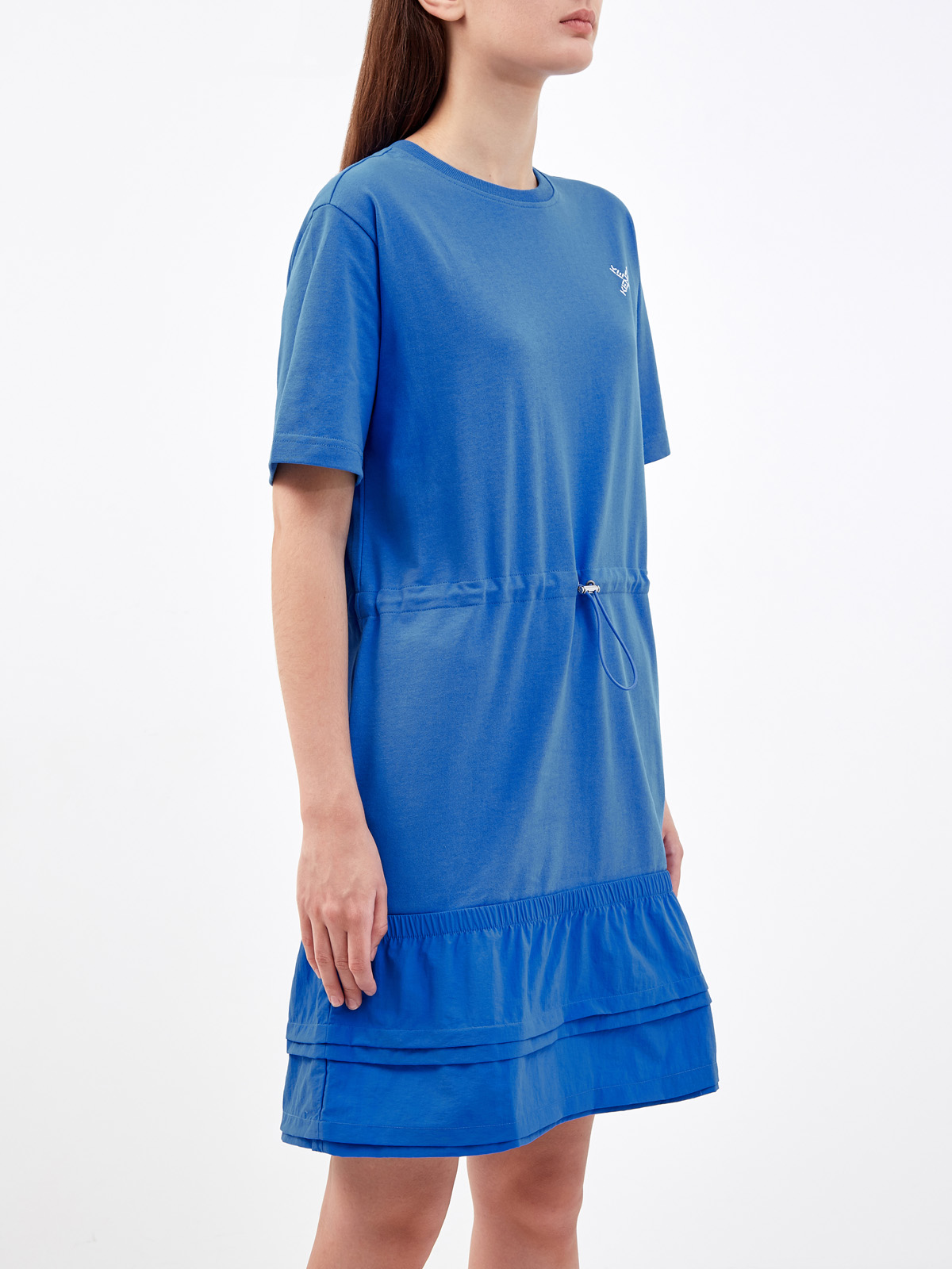 Универсальное платье-футболка с кулиской и принтом Little X KENZO, цвет синий, размер S;M;XS - фото 3