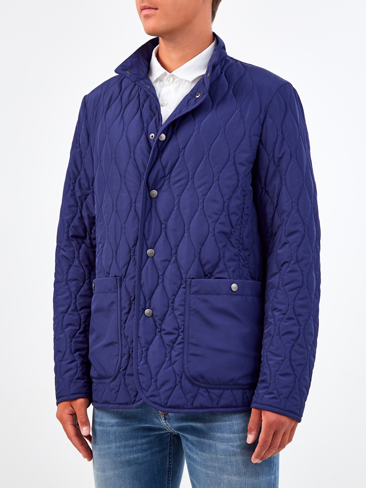 Стеганая куртка из водонепроницаемого нейлона Rain Protection CANALI, цвет синий, размер 52;54;56;58;50 - фото 3