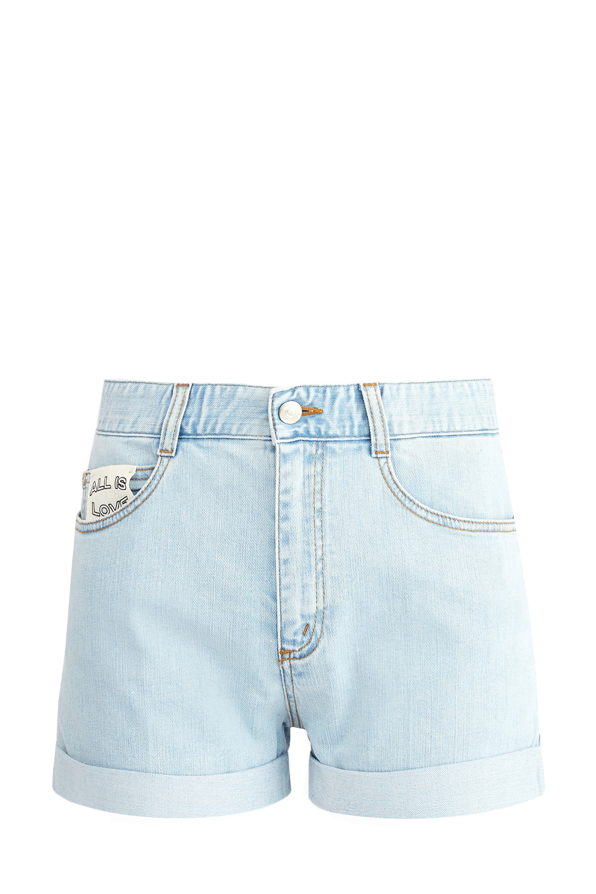 

Лаконичные шорты из денима с эффектом неоднородной окраски