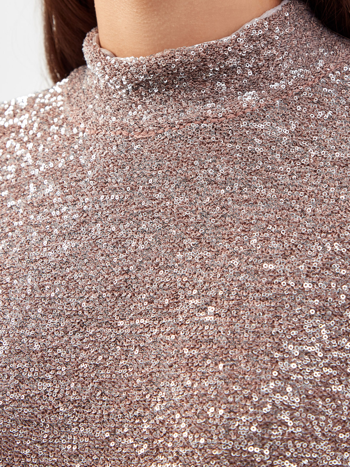 Джемпер Bling из блестящей пряжи с пайетками FABIANA FILIPPI, цвет коричневый, размер 42;44;46;48;40 - фото 5
