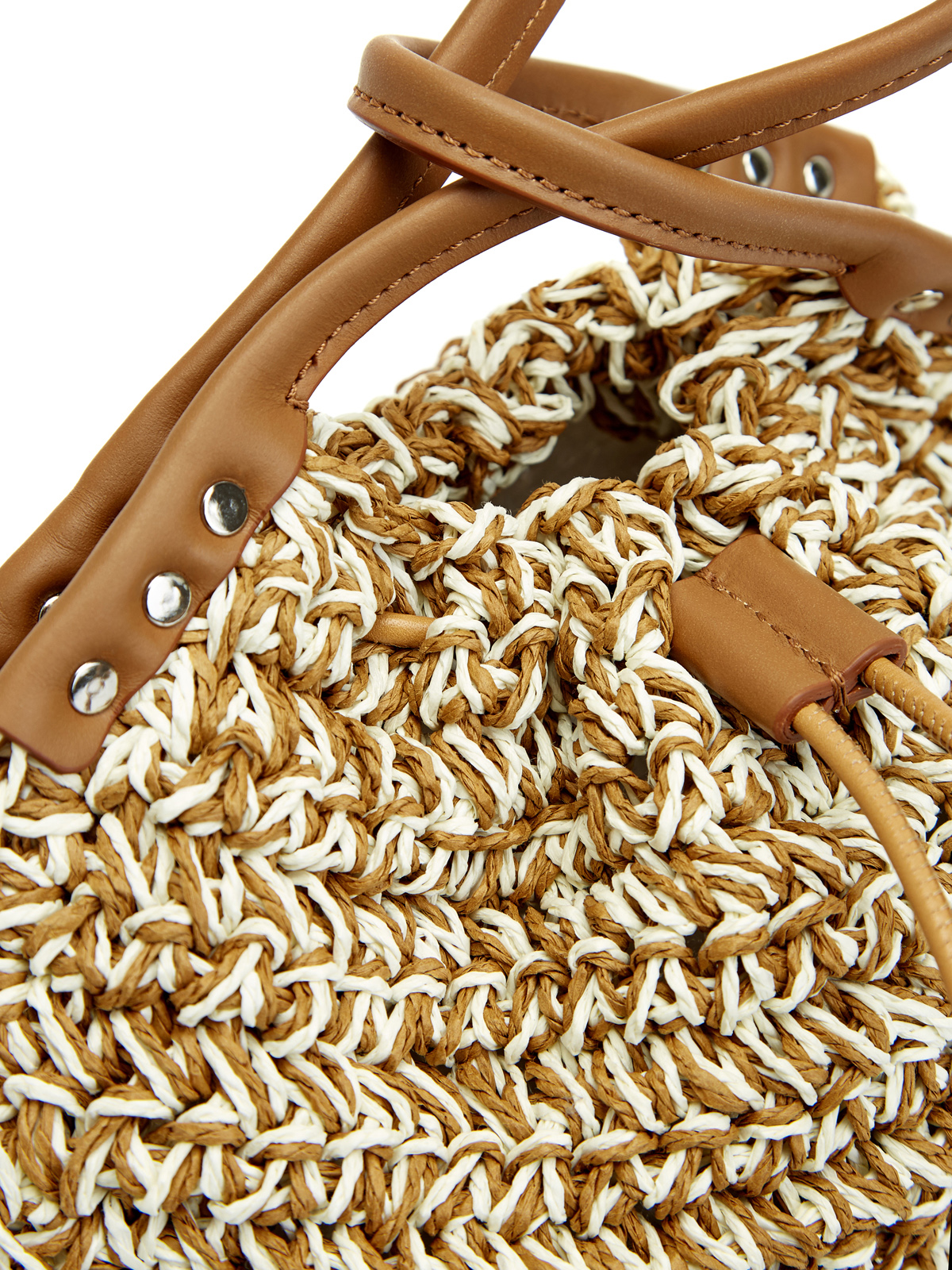 Плетеная сумка-кисет Nanai с декорированной кулиской ZANELLATO, цвет коричневый, размер 38;44 - фото 5