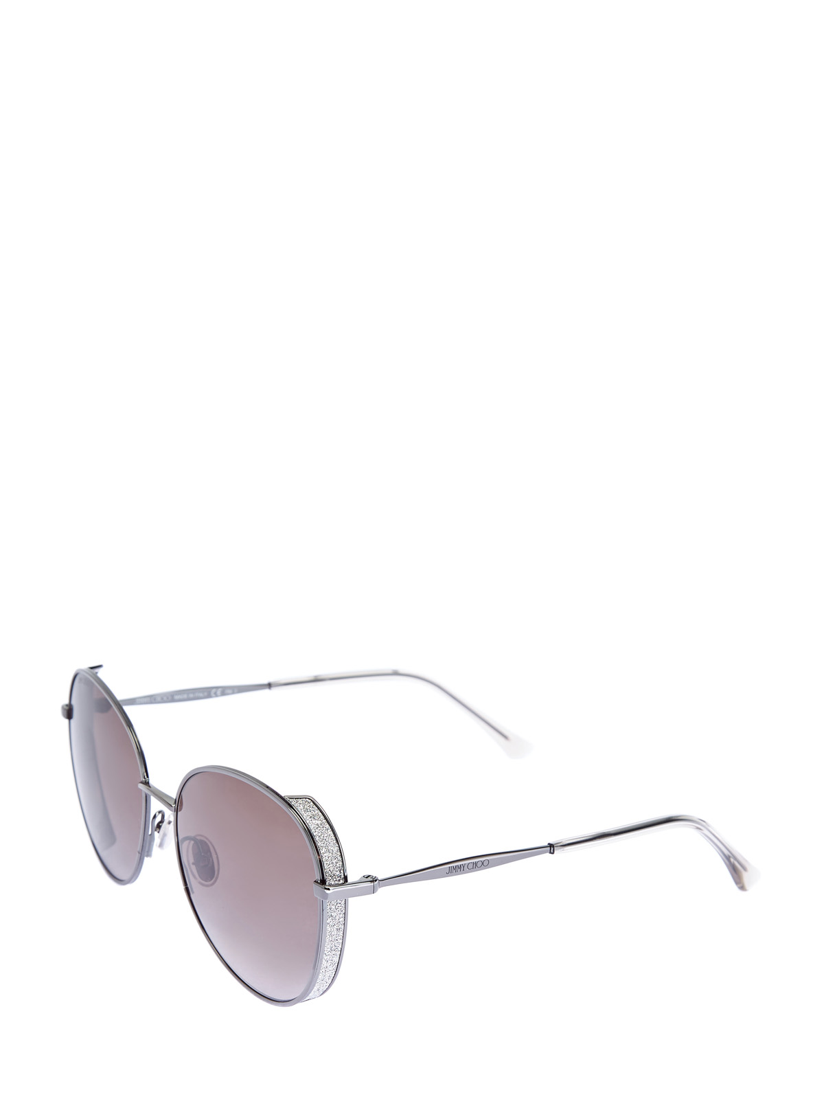 Солнцезащитные очки Felines с мерцающими хрустальными вставками JIMMY CHOO  (sunglasses), цвет серый, размер S;M;L - фото 2
