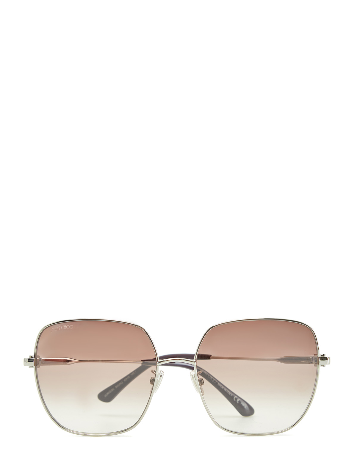 Металлические очки Kori с градиентными линзами и кристаллами JIMMY CHOO  (sunglasses), цвет бежевый - фото 1