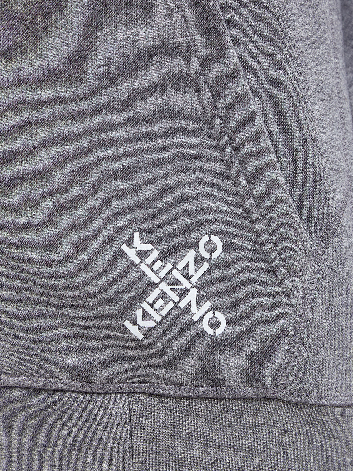 Толстовка из эластичного хлопка с логотипом-аппликацией