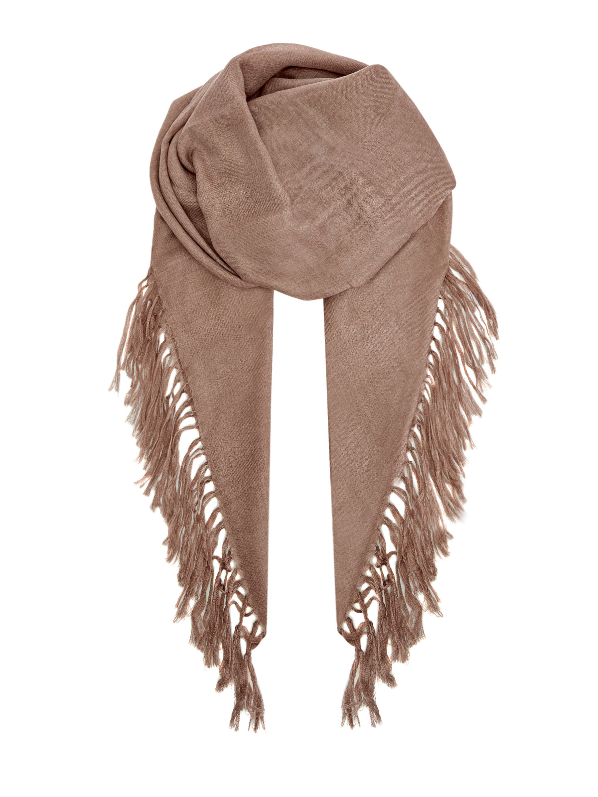 Элегантный шарф из тонкого кашемира и шелка Diamante BRUNELLO CUCINELLI, цвет коричневый, размер M;L