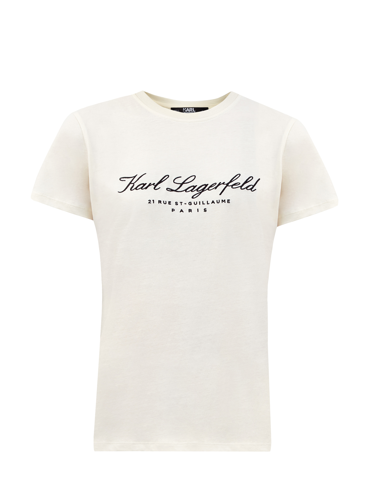 Хлопковая футболка из коллекции Hotel KARL KARL LAGERFELD, цвет бежевый, размер XS;M;L;S - фото 1