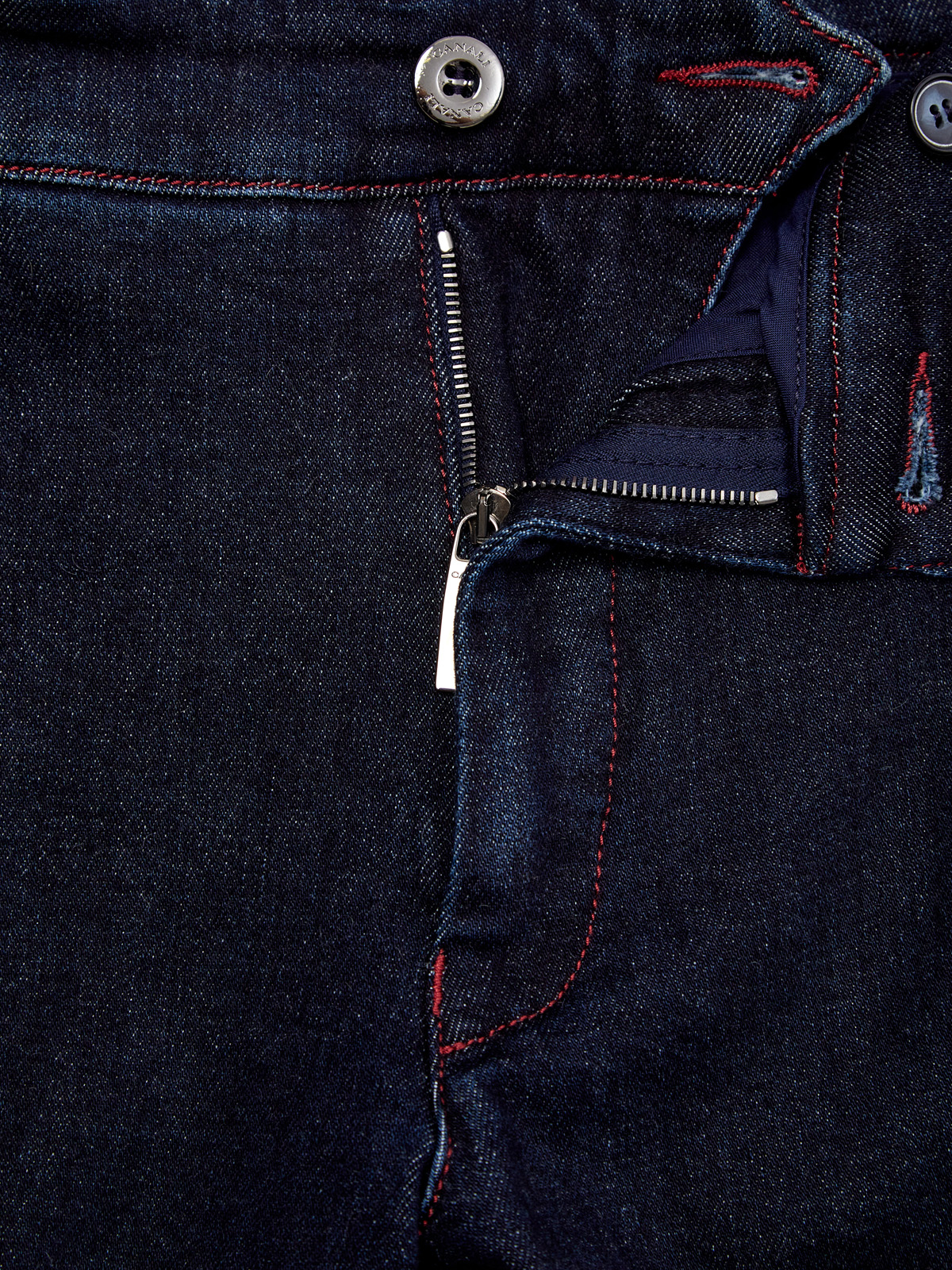 Окрашенные вручную джинсы из хлопка и кашемира CANALI, цвет синий, размер 52;54;56 - фото 6