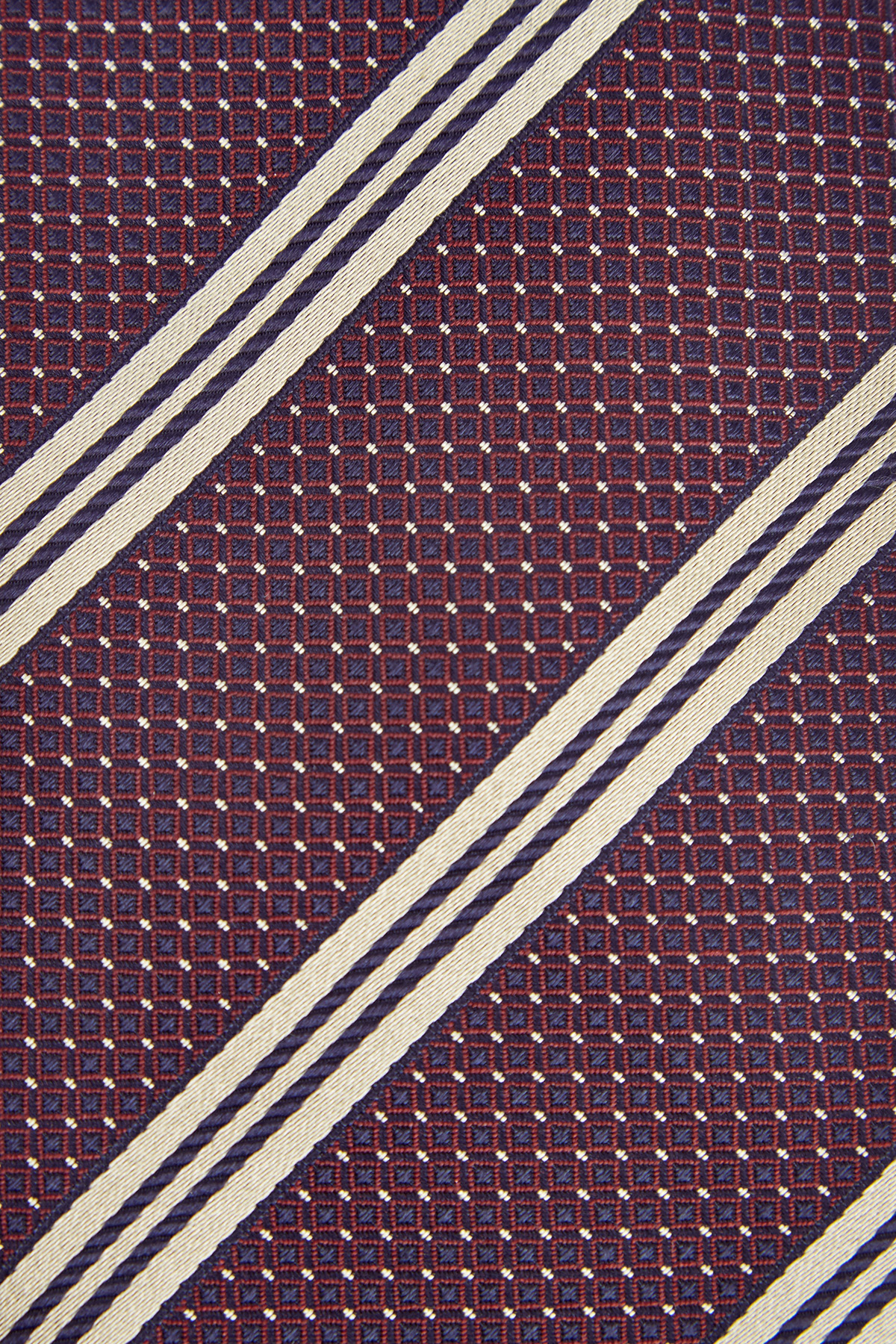 Галстук из плотного шелка с объемным принтом CANALI, цвет бордовый, размер 40;41;42;43;44;45 - фото 2