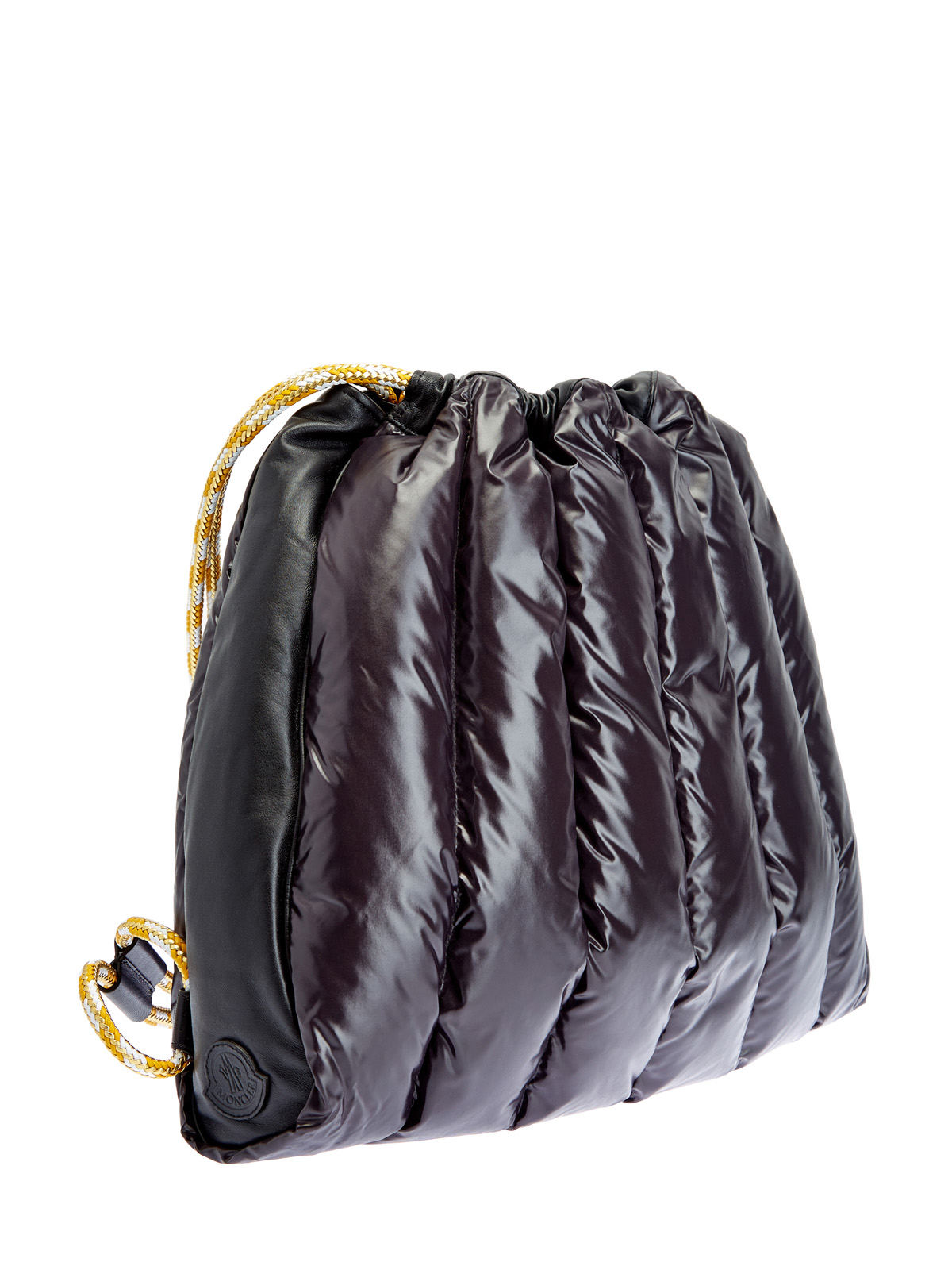 Стеганый рюкзак Seashell из глянцевого нейлона и кожи MONCLER, цвет черный, размер M - фото 3