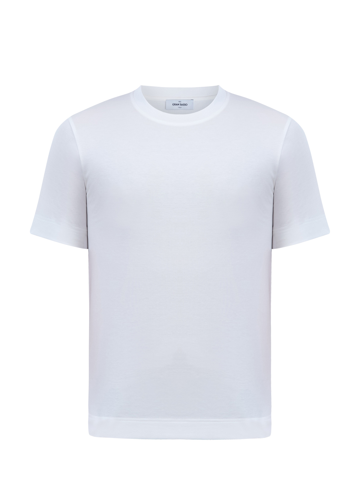 

Базовая футболка из хлопкового джерси с нашивкой, Белый, Базовая футболка из хлопкового джерси с нашивкой