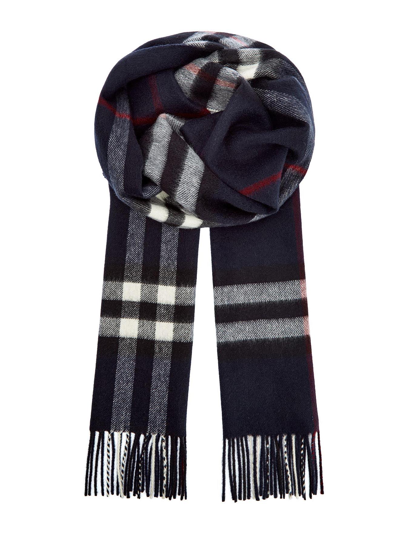 

Кашемировый шарф с узором Burberry Check и бахромой, Синий, Кашемировый шарф с узором Burberry Check и бахромой