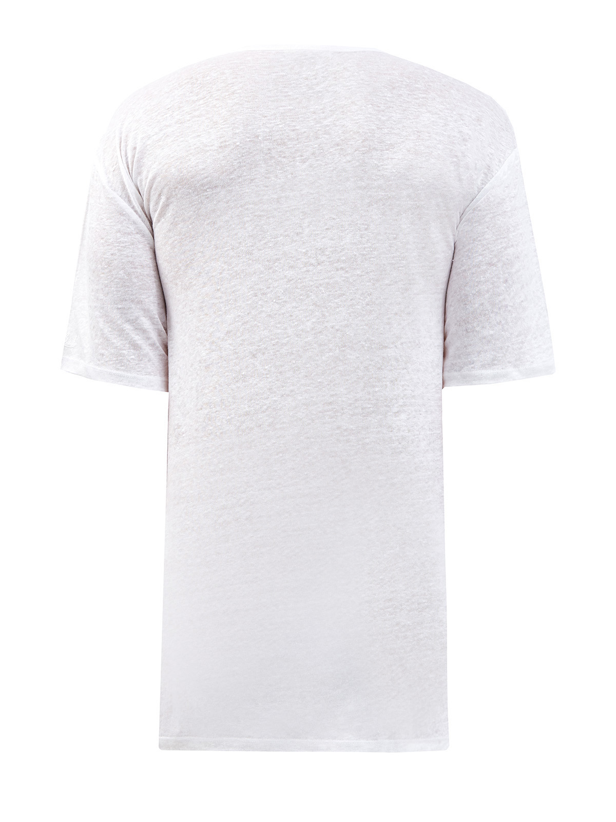 Льняная футболка с принтом-аппликацией и вышивкой MC2 SAINT BARTH, цвет белый, размер 3XL - фото 2