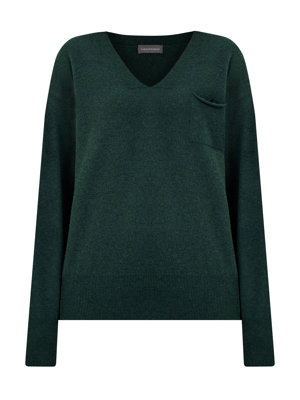 Пуловер из шерсти кашемира и шелка с кармашком 68220₽